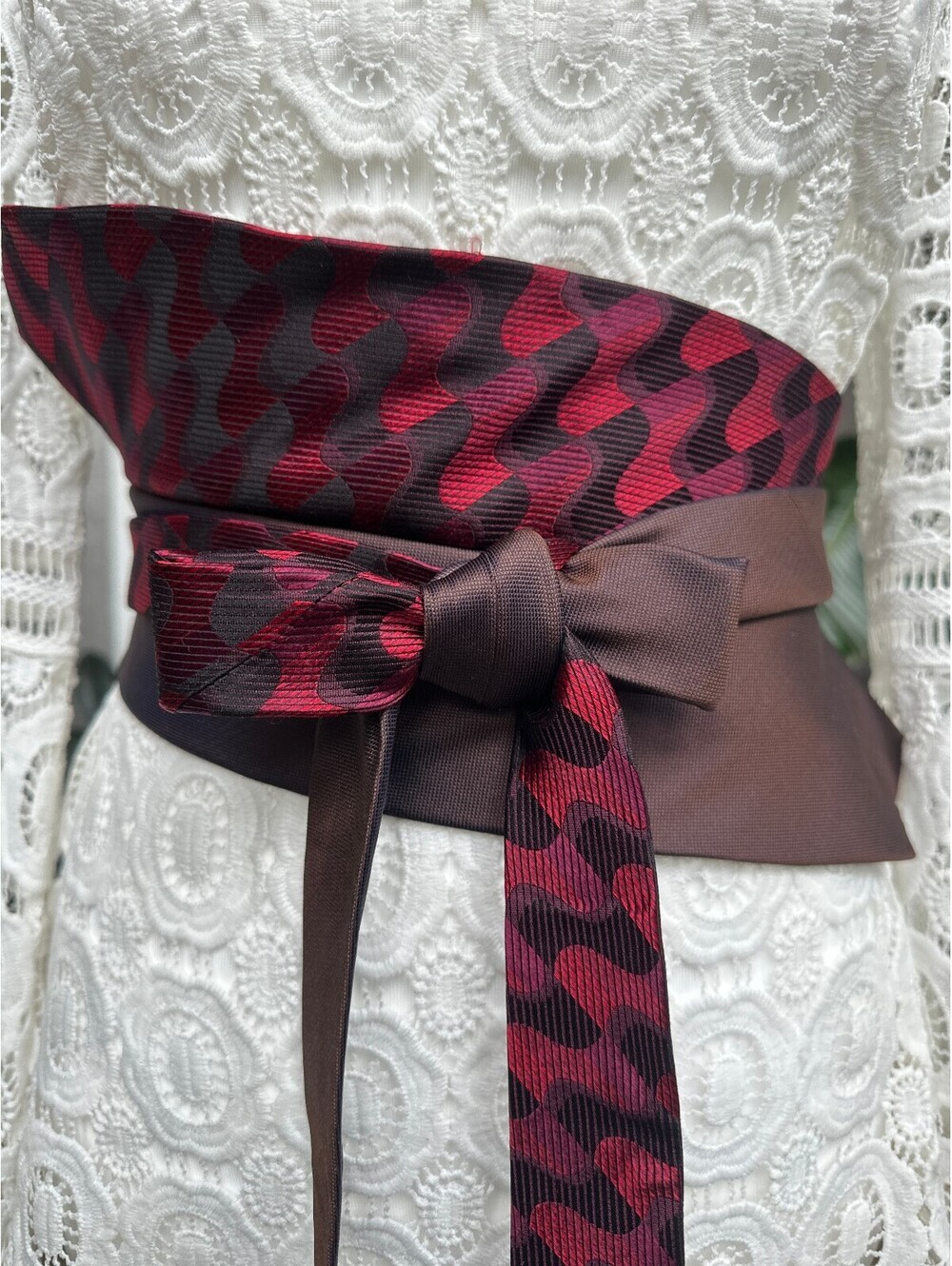 Upcycled Silk Obi Belt | Corset Style | OOAK | OS